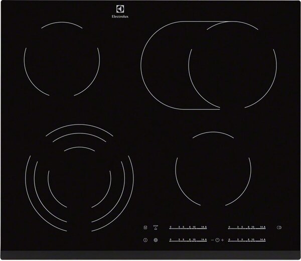 Electrolux EHF6547FXK varná deska Černá Vestavěné 4 zóna/zón