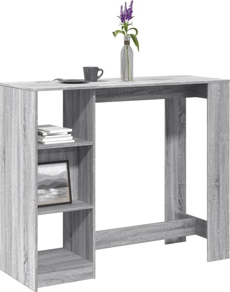 VidaXL Barový stůl s policí 124 x 46 x 103,5 cm kompozit [868077] Barva: dub sonoma