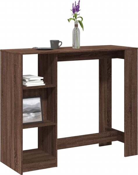 VidaXL Barový stůl s policí 124 x 46 x 103,5 cm kompozit [868077] Barva: dub sonoma
