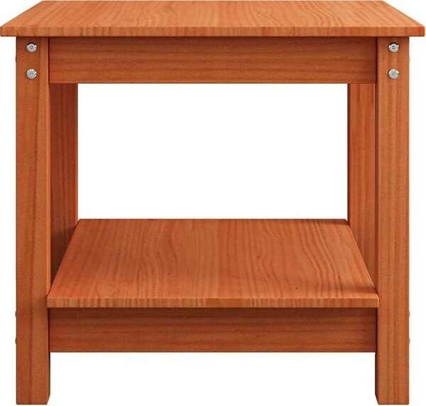 VidaXL Konferenční stolek 50 x 50 x 45 cm masivní borové dřevo [858232] Barva: Bílá