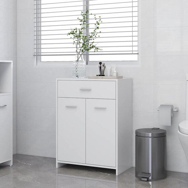 VidaXL Koupelnová skříňka 60 x 33 x 80 cm kompozitní dřevo [862551] Barva: Bílá