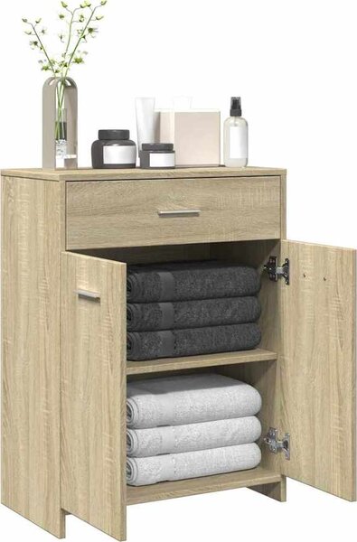 VidaXL Koupelnová skříňka 60 x 33 x 80 cm kompozitní dřevo [862551] Barva: Bílá