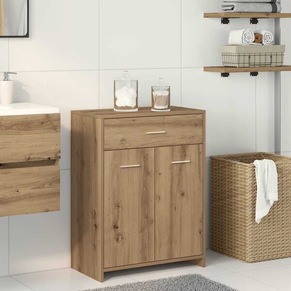 VidaXL Koupelnová skříňka 60 x 33 x 80 cm kompozitní dřevo [862551] Barva: Bílá