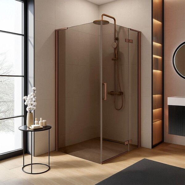 Sprchový Kout Rea Hugo 80X90 Black Grey