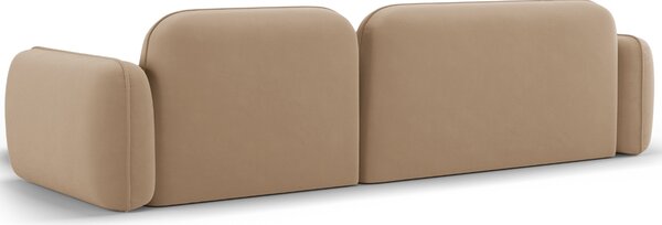 -25 % Dny MOMENTI– Cosmopolitan Design Pískově hnědá sametová rohová pohovka Sydney 275 cm, pravá