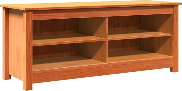 VidaXL Lavice s botníkem 110 x 38 x 45,5 cm masivní borovice [869910] Barva: Černá