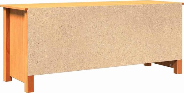 VidaXL Lavice s botníkem 110 x 38 x 45,5 cm masivní borovice [869910] Barva: Černá