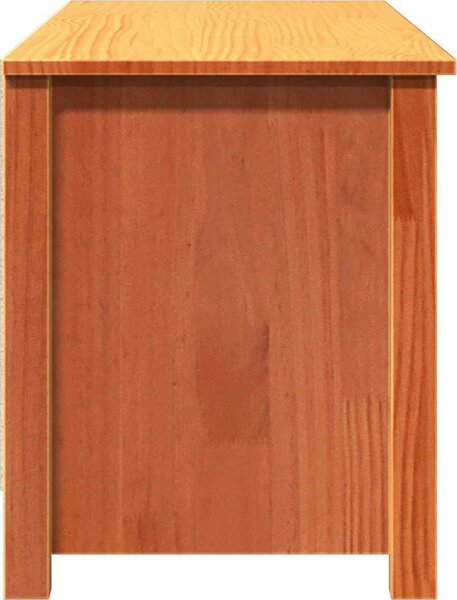 VidaXL Lavice s botníkem 110 x 38 x 45,5 cm masivní borovice [869910] Barva: Černá