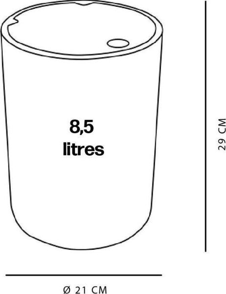 Odpadkový koš do koupelny, TODAY UTILITY, 8,5 l, Ø 21 x V 29 cm, polypropylen, modrý