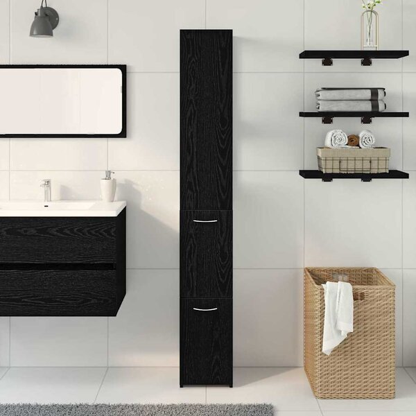 VidaXL Koupelnová skříňka 25x26,5x170 cm kompozitní dřevo [862669] Barva: Bílá