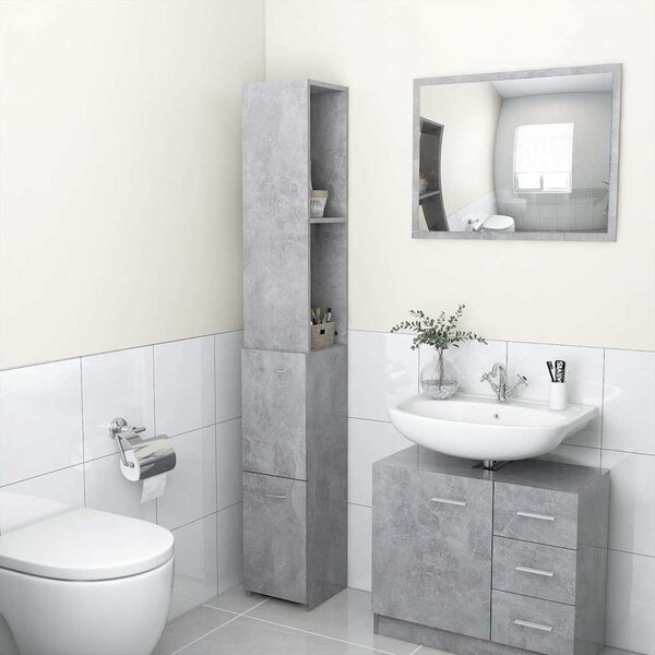 VidaXL Koupelnová skříňka 25x26,5x170 cm kompozitní dřevo [862669] Barva: Bílá