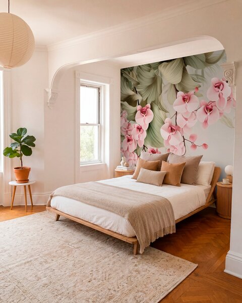 Fototapety Orchideje, závěsné květiny, Fototapety květiny, w05619 : uwalls.cz