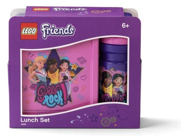 Růžový svačinový set LEGO® FRIENDS Girls Rock
