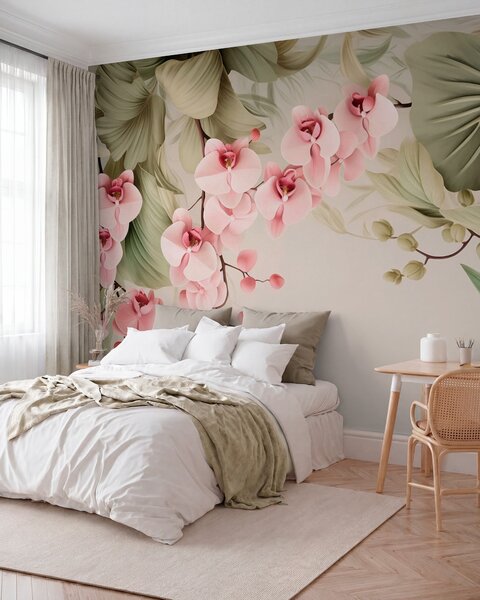 Fototapety Orchideje, závěsné květiny, Fototapety květiny, w05619 : uwalls.cz