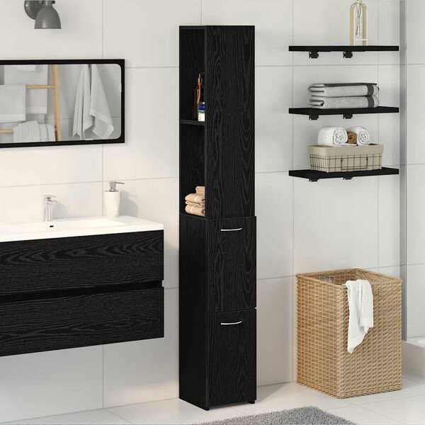 VidaXL Koupelnová skříňka 25x26,5x170 cm kompozitní dřevo [862669] Barva: Bílá