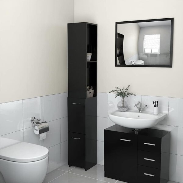 VidaXL Koupelnová skříňka 25x26,5x170 cm kompozitní dřevo [862669] Barva: Bílá