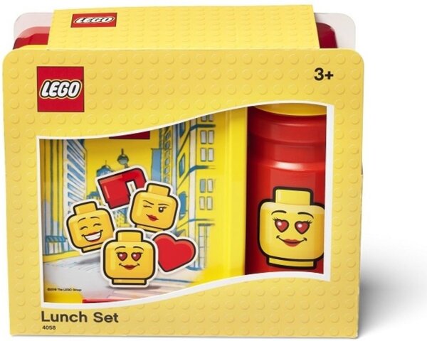 Žluto červený svačinový set LEGO® ICONIC Girl