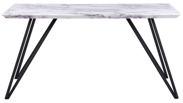 Jídelní stůl MOLDEN Mramor/Černá 150 cm 80 cm