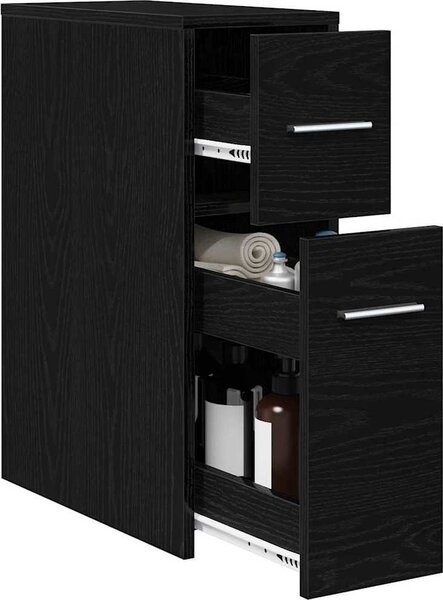 VidaXL Úzká koupelnová skříňka na kolečkách kompozit [871633] Barva: dub sonoma