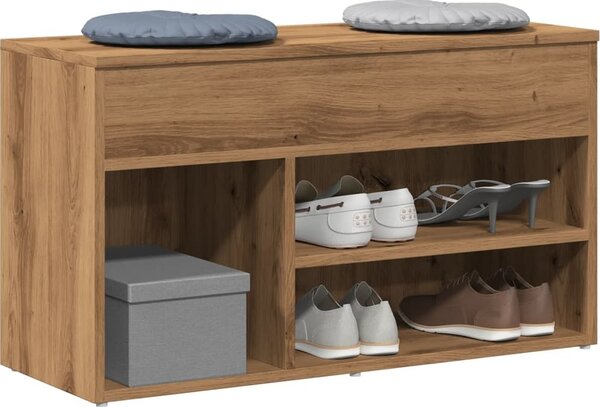 VidaXL Lavice s botníkem 80 x 30 x 45 cm kompozitní dřevo [862703] Barva: Staré dřevo