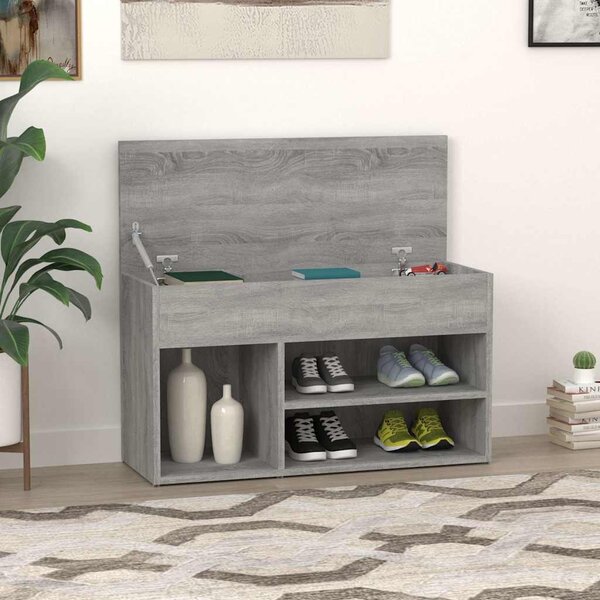 VidaXL Lavice s botníkem 80 x 30 x 45 cm kompozitní dřevo [862703] Barva: Staré dřevo