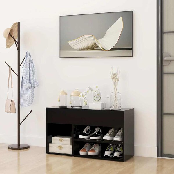 VidaXL Lavice s botníkem 80 x 30 x 45 cm kompozitní dřevo [862703] Barva: Staré dřevo