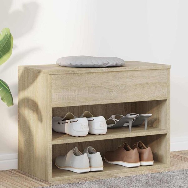 VidaXL Lavice s botníkem 60 x 30 x 45 cm kompozitní dřevo [862702] Barva: dub artisan