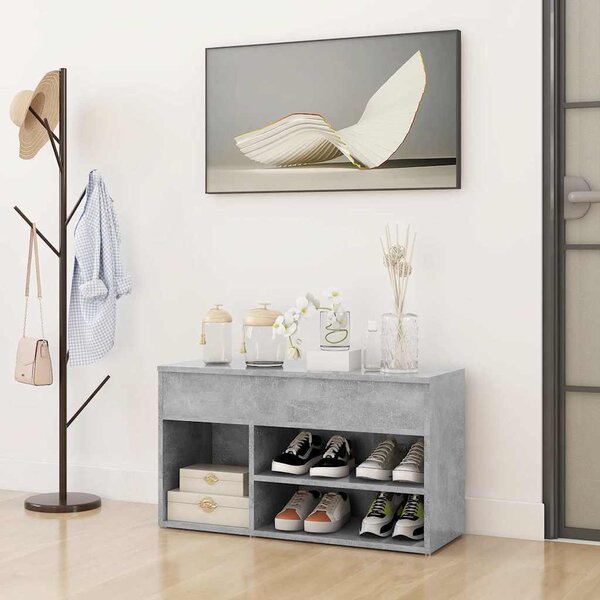 VidaXL Lavice s botníkem 80 x 30 x 45 cm kompozitní dřevo [862703] Barva: Staré dřevo