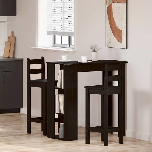 VidaXL Barový stůl s regálem 102x50x103,5 cm kompozitní dřevo [862706] Barva: Bílá