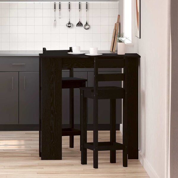VidaXL Barový stůl s regálem 102x50x103,5 cm kompozitní dřevo [862706] Barva: Bílá