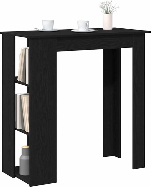 VidaXL Barový stůl s regálem 102x50x103,5 cm kompozitní dřevo [862706] Barva: Bílá