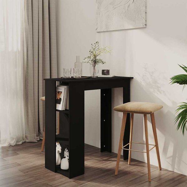VidaXL Barový stůl s regálem 102x50x103,5 cm kompozitní dřevo [862706] Barva: Bílá