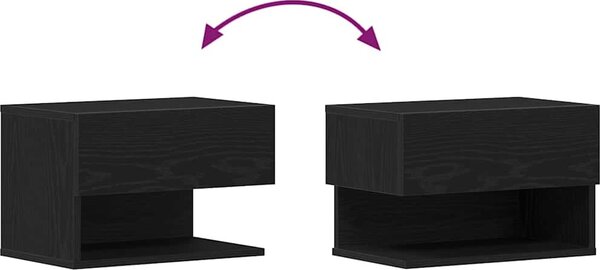 VidaXL Nástěnný noční stolek [862734] Barva: Betonová šedá