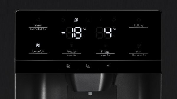 Bosch Serie 6 KAD93ABEP lednice s mrazničkou (vedle sebe) Stojací 562 l E Černá