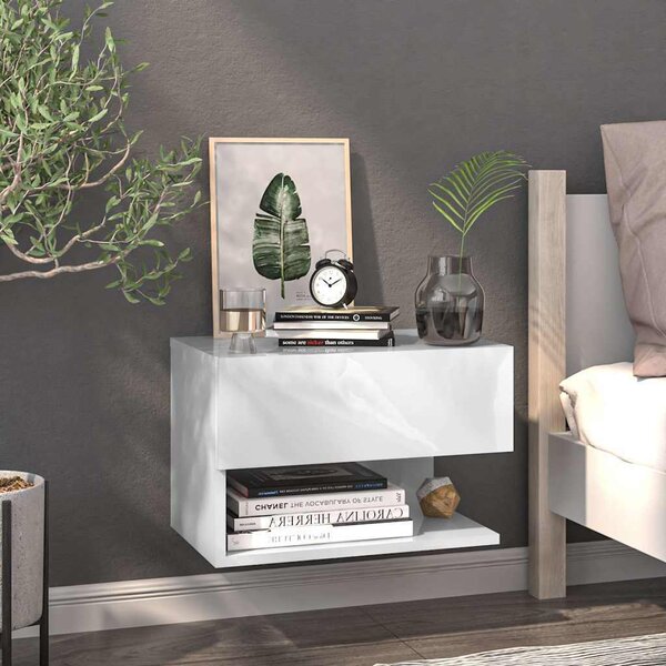 VidaXL Nástěnný noční stolek [862734] Barva: Betonová šedá