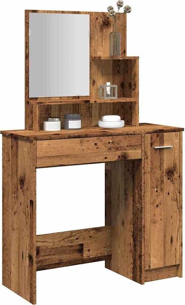VidaXL Toaletní stolek se zrcadlem 86,5 x 35 x 136 cm [862783] Barva: dub sonoma