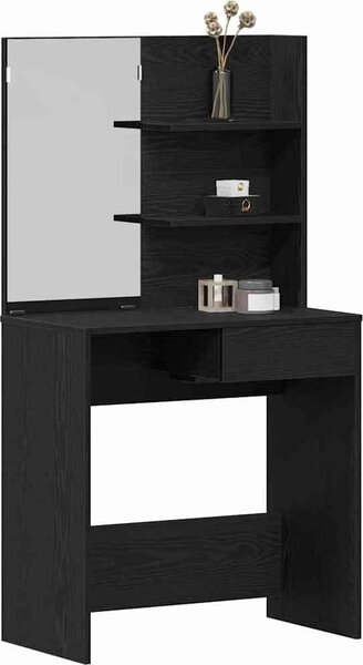 VidaXL Toaletní stolek se zrcadlem 74,5 x 40 x 141 cm [862782] Barva: Bílá