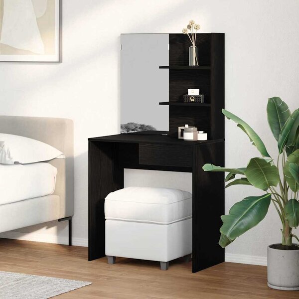 VidaXL Toaletní stolek se zrcadlem 74,5 x 40 x 141 cm [862782] Barva: Bílá