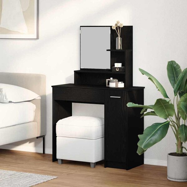 VidaXL Toaletní stolek se zrcadlem 86,5 x 35 x 136 cm [862783] Barva: dub sonoma