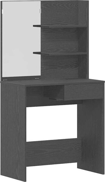VidaXL Toaletní stolek se zrcadlem 74,5 x 40 x 141 cm [862782] Barva: Bílá