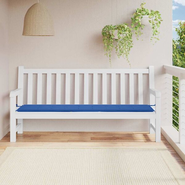 VidaXL Poduška na zahradní lavici 200x50x3 cm oxfordská látka [361198] Barva: Modro-bílá