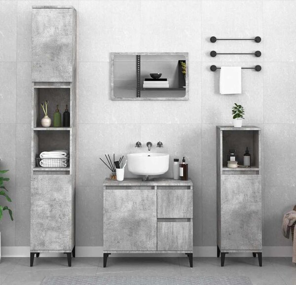 VidaXL Koupelnová skříňka 30x30x190 cm kompozitní dřevo [862806] Barva: kouřový dub