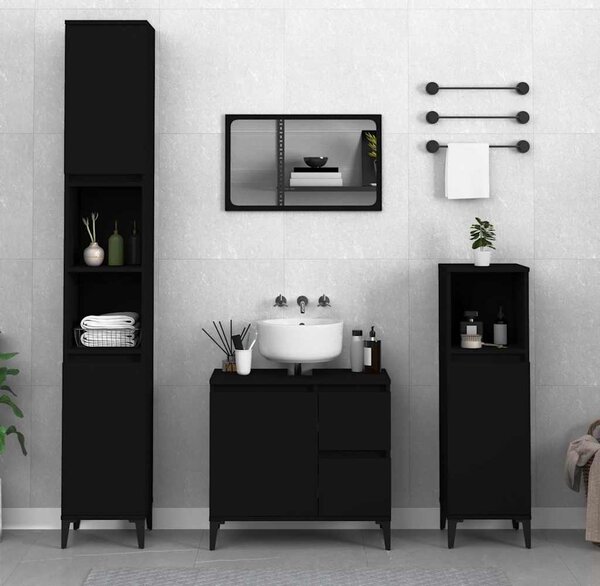 VidaXL Koupelnová skříňka 30x30x190 cm kompozitní dřevo [862806] Barva: kouřový dub