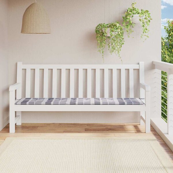 VidaXL Poduška na zahradní lavici 200x50x3 cm oxfordská látka [361198] Barva: Modro-bílá