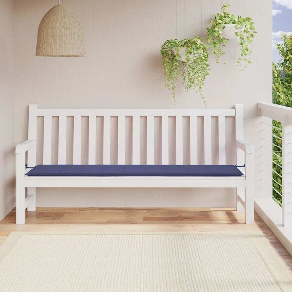 VidaXL Poduška na zahradní lavici 200x50x3 cm oxfordská látka [361198] Barva: Modro-bílá