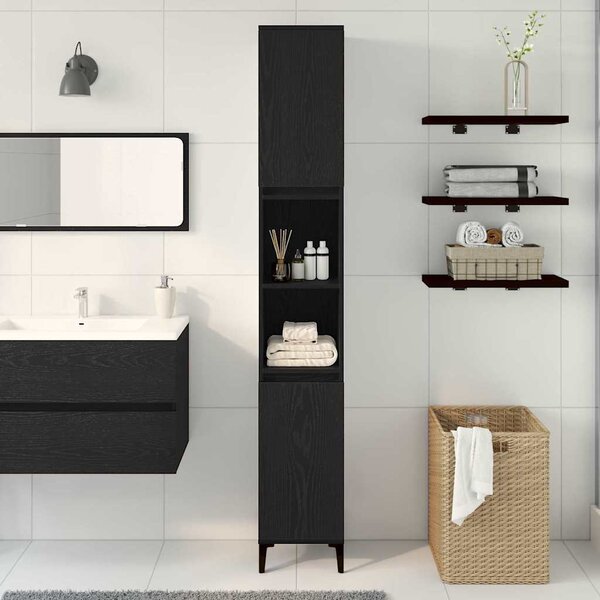 VidaXL Koupelnová skříňka 30x30x190 cm kompozitní dřevo [862806] Barva: kouřový dub
