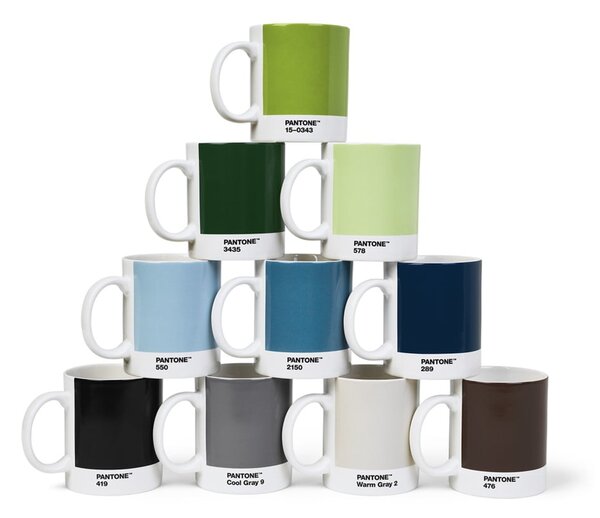 Zelený keramický hrnek 375 ml Green 15-0343 – Pantone
