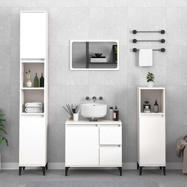 VidaXL Koupelnová skříňka 30x30x190 cm kompozitní dřevo [862806] Barva: kouřový dub