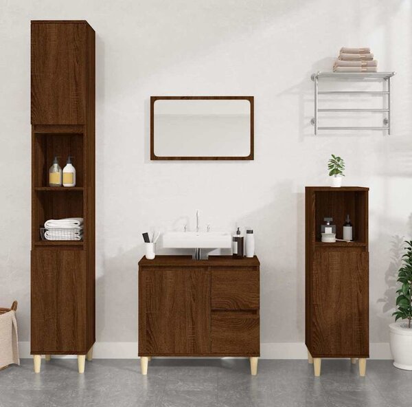 VidaXL Koupelnová skříňka 30x30x100 cm kompozitní dřevo [862807] Barva: dub sonoma