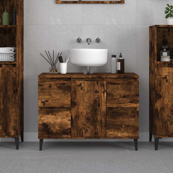 VidaXL Skříňka pod umyvadlo 80 x 33 x 60 cm kompozitní dřevo [862814] Barva: dub sonoma
